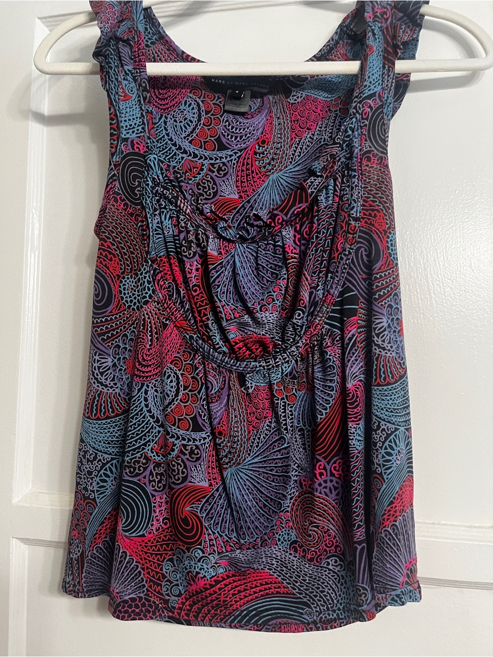 Marc by Marc Jacobs Multicolor Pink Blue & Purple Patterned Tank